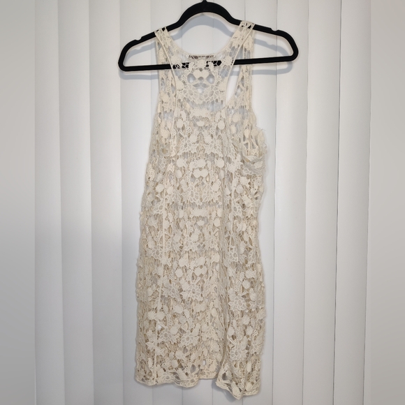 Lauren Conrad Cream Lace Cover Up Dress - Picture 2 of 3